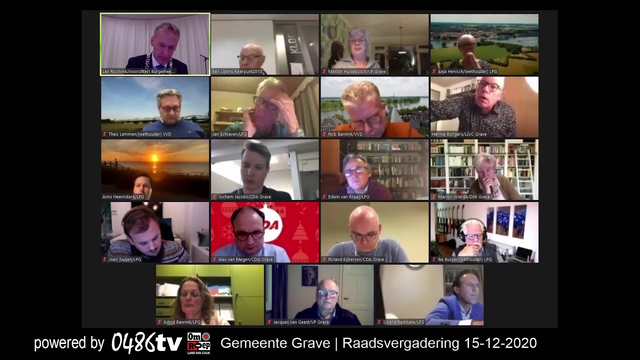 Raadsvergadering Gemeente Grave | 15 December 2020 Start 19:30 Uur ...