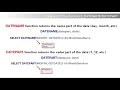 SQL | DATENAME & DATEPART