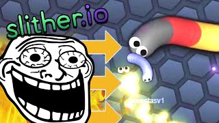 SMALLEST SNAKE VS BIGGEST SNAKE! - SLITHER.IO Gameplay (SLITHER.IO Funny Moments)