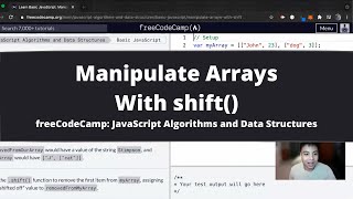 Manipulate Arrays With shift (Basic JavaScript) freeCodeCamp tutorial