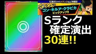 【グリアド】ガシャ30連で神引きSランク確定演出!!【ハンターハンターグリードアドベンチャー】