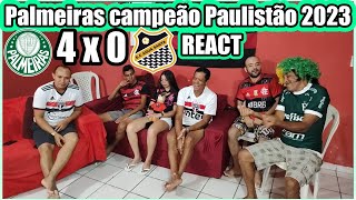 Reações Dos Flamenguistas PALMEIRAS 4X0 ÁGUA SANTA PALMEIRAS Campeão Do Paulistão 2023 FINAL