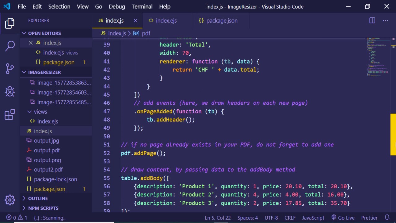How To Add Tables To Pdf Documents Using Pdfkit Library Plugin Voilab