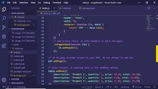 How to add Tables to PDF Documents Using PDFKit Library Plugin Voilab Pdf Table in Node.js