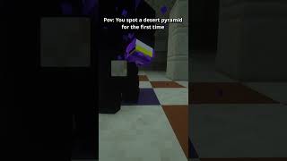 Pov: Its your first time running into a desert pyramid #minecraft #gamer #skit #relatable