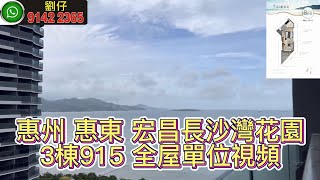 惠州 惠東 宏昌長沙灣花園 3棟915 全屋單位視頻