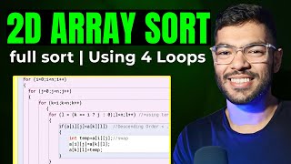 Simplest java program for Sorting 2-d array | ISC Java