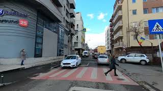 Cluj-Napoca, Romania. Strada Ciocarliei, Strada Scortarilor. Marasti. Cluj 4K. Romania 4k. 4K 60FPS.