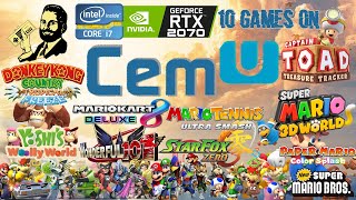 10 Games On CEMU - IRes1440p - 60FPS - i7 8700K - RTX 2070