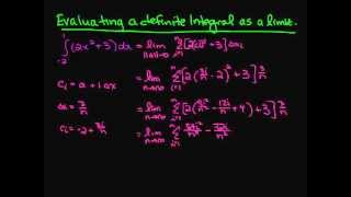 Evaluating a Definite Integral as a limit