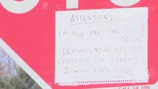 Profane sign about cigarette ash dumping sparks controversy in the northeast heights