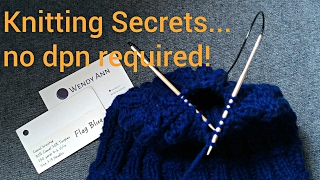 Knitting Tips - You Don't Have to Switch to Double Pointed Needles - Decrease with Circulars Only!