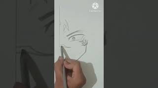Anime sketch | how to draw gojo saturo from tge movie step-by-step drawing gor beginner