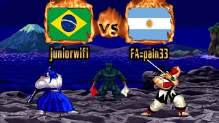 Samurai Shodown - juniorwifi (BRA) VS (ARG) FA=pain33 [samsho] [Fightcade] [サムライスピリッツ]  [사무라이 쇼다운]