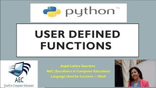 User Defined Functions in Python | Python Tutorial for Beginners in Hindi