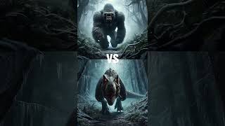 THE FIGHT 🤯🔥 #ai #gorilla #lion #trex #animals #vs #shorts