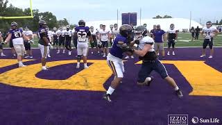 Video from Laurier's controlled practice with Toronto in OUA football