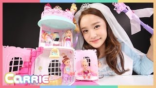 Little Mimi長發公主宮殿洋娃娃玩具遊戲 | 凱利和玩具朋友們 CarrieAndToys