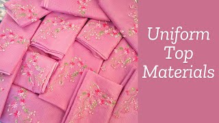 Uniform Hand Embroidery Top Materials | Budget Friendly Materials For Daily Wear Purpose