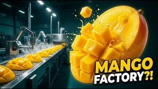Fresh Mangoes Turned Into Perfect Golden Cubes? Inside the Factory
