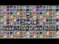 5 Simple illegal/Unobtainable Blocks 100% in Survival Minecraft! MCPE/Xbox/Windows/Switch/PS