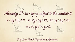 Optimization Technique – Simplex Method | Linear Programming | Paul Academy