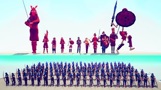 ALL SWORD UNITS vs 100x EVERY RANGED UNITS | TABS - Totally Accurate Battle Simulator