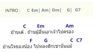 คอร์ดเพลงย้านเด้--เต๊ะ ตระกูลตอ 😊😊😊