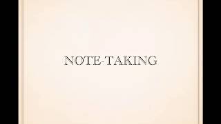 Academic Success Webinar Series: Note-taking, Outlining & Skimming