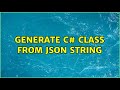 generate c# class from json string