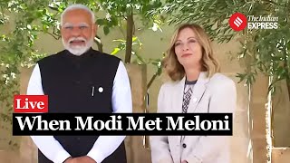 PM Modi Arrives At G7 Venue, Meets Italian PM Giorgia Meloni | G7 Summit 2024 | Italy
