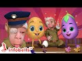 Police Koti Mama mariyu Bangaladumpa | Telugu Rhymes for Children | Infobells