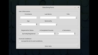 DATA ENTRY FORM | python |tkinter