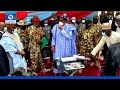 Buhari Visits Borno State, Meets Soldiers, Inaugurates Projects
