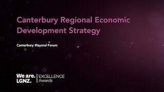 2016 LGNZ EXCELLENCE Awards Finalist - Canterbury Mayoral Forum