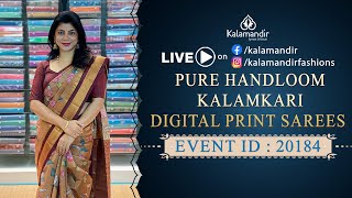 Pure Handloom Kalamkari And Digital Print Sarees - @ Flat Prices | Kalamandir Sarees LIVE