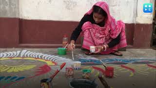 Poush Sankranti: Watch these women make stunning 'alpanas' in Tripura