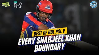 Every Sharjeel Khan Boundary | Best of HBL PSL V | PEL | Babar Azam