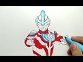 HEBAT BANGET, cara menggambar ultraman ginga dengan mudah / how to draw ultraman