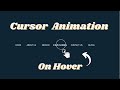 Change Cursor On Hover Animation Using Html Css JavaScript & bootstrap5