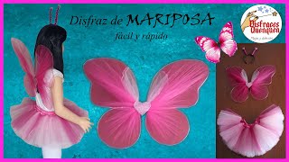 DIY. How to make a BUTTERFLY COSTUME 🦋 for a girl with a tutu easy and fast step by step.