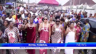 ROYAL FUNERAL: Benin Monarch Performs Mother's Izakhue Rite