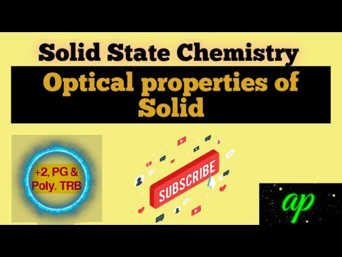 Optical Properties Of Solids / Solid State Chemistry // PG And ...