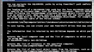 Using Powershell in SQL Server 2008 and Using sqlps.exe, Part 1