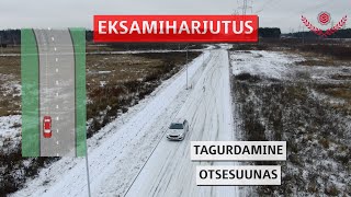 Tagurdamine otsesuunas. B-kategooria eksamiharjutus