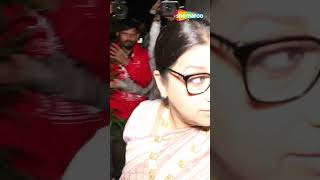 Smriti Irani With Husband Spotted At Jamnagar Airport #smritiirani #shorts #viral #reels #shortvideo