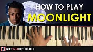 HOW TO PLAY - XXXTENTACION - Moonlight (Piano Tutorial Lesson)