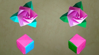 How To Make An Origami Magic Rose Cube || Diy Origami Rose Cube (Transforming) || You Can Do This