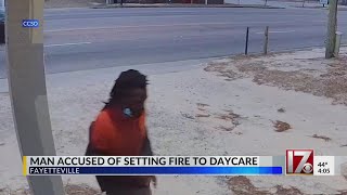 Man suspected of setting fire to Fayetteville daycare sought