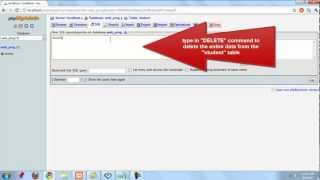 basic sql query Insert, Update and Delete using phpMyAdmin